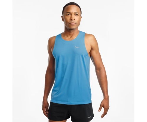 Tenis Saucony Stopwatch Singlet Hombre Tops Ropa Bonnie Azules México MX-317-HD